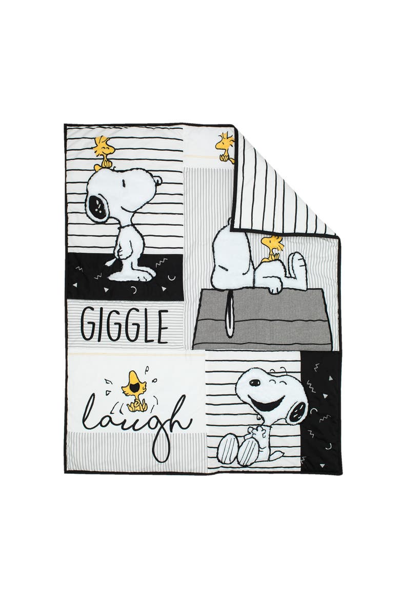 Classic Snoopy 3-Piece Baby Crib Bedding Set, Alternate, color, White