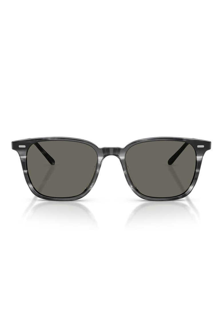 52mm Ladein Square Sunglasses, Main, color, DIVERS BLUE / CARBON GREY