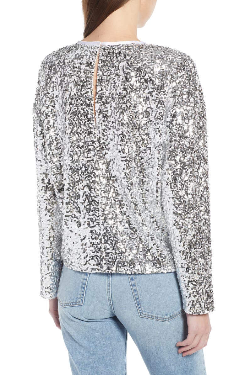 Something Navy Sequin Sweatshirt, Alternate, color,