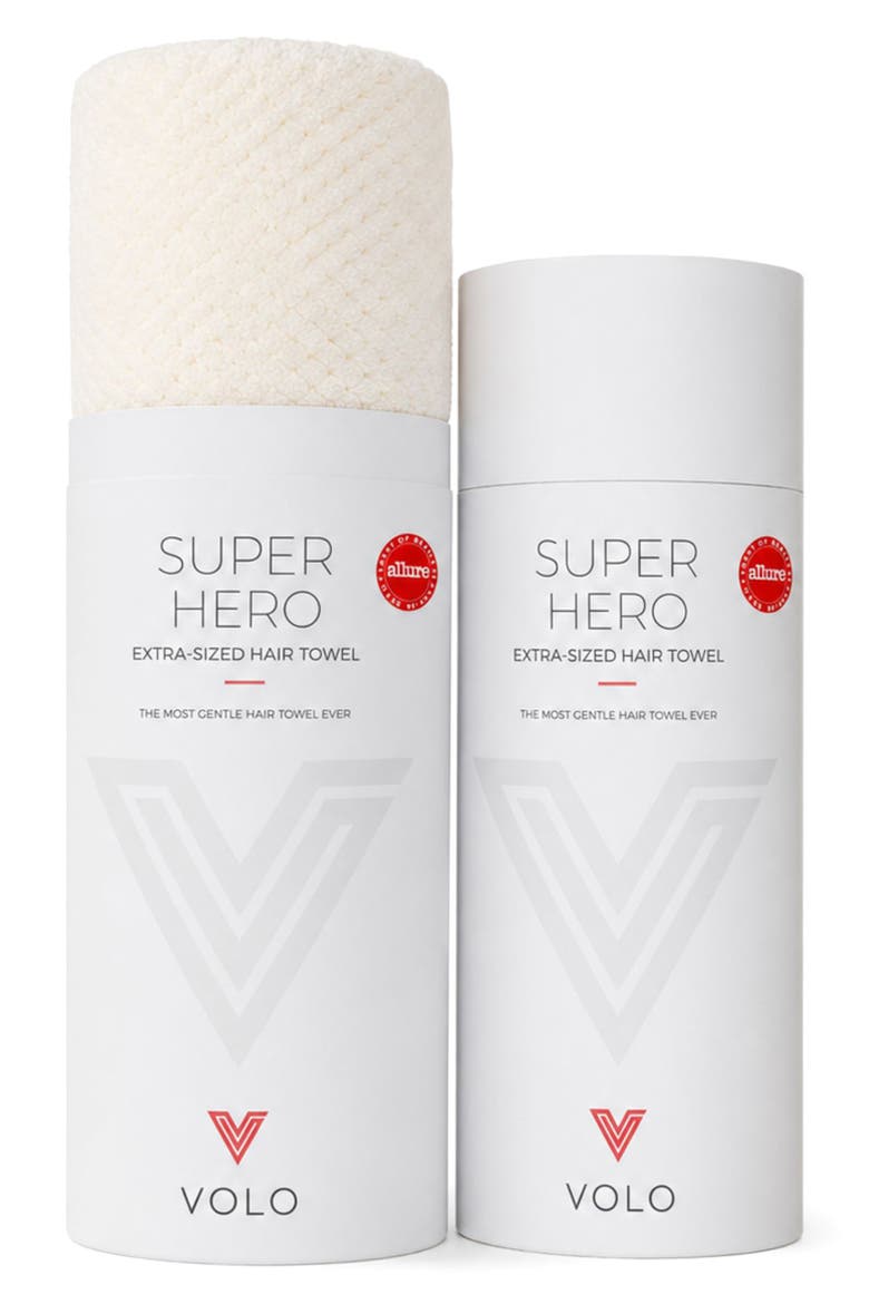 Super Hero XL Hair Towel, Alternate, color, SALT WHITE
