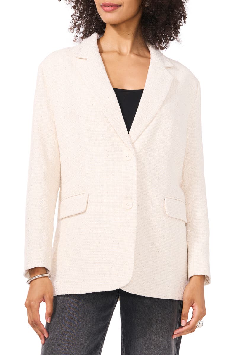 Vince Camuto Metallic Two-Button Blazer, Alternate, color, 