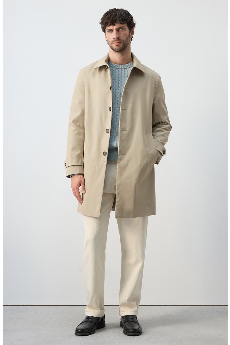 Water Repellent Raincoat, Alternate, color, BEIGE