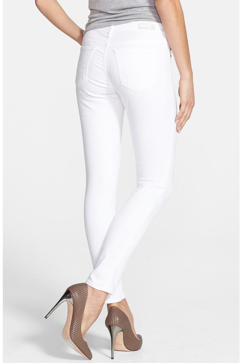 'The Legging' Ankle Skinny Jeans, Alternate, color, WHITE WHITE