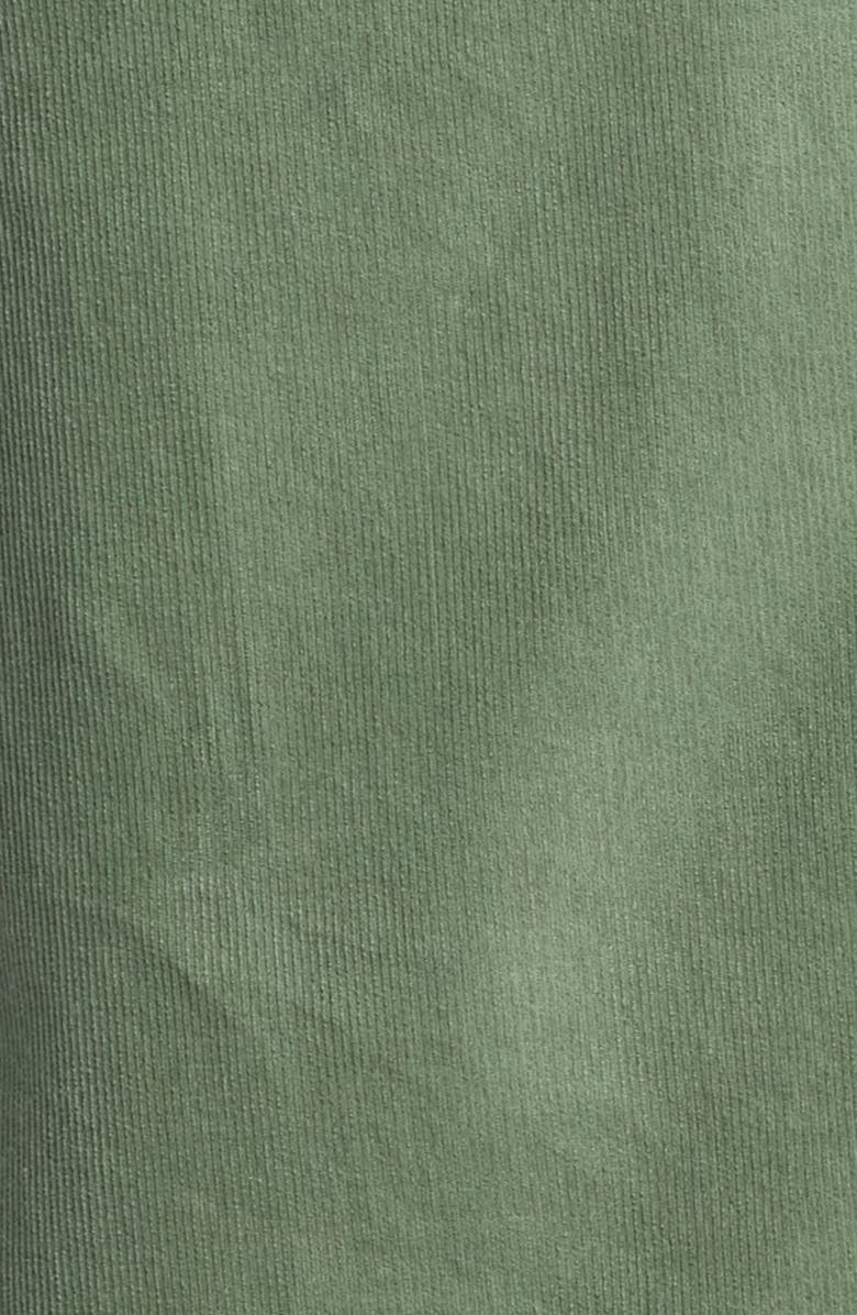 BOSS Liam Solid Cotton Corduroy Button-Down Shirt, Alternate, color, Light Green