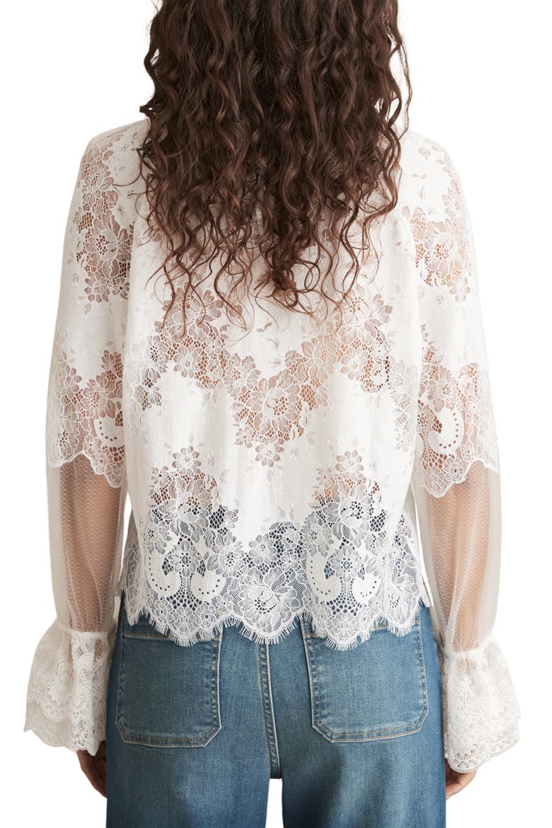 Emilia Guipure Lace Top, Alternate, color, IVORY