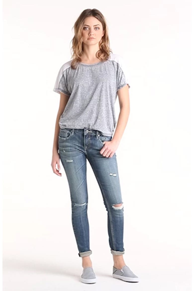 'Tomboy' Destroyed Skinny Jeans, Alternate, color, MEDIUM WASH