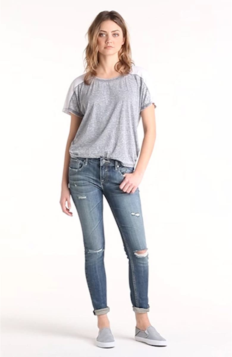 Vigoss 'Tomboy' Destroyed Skinny Jeans, Alternate, color, 