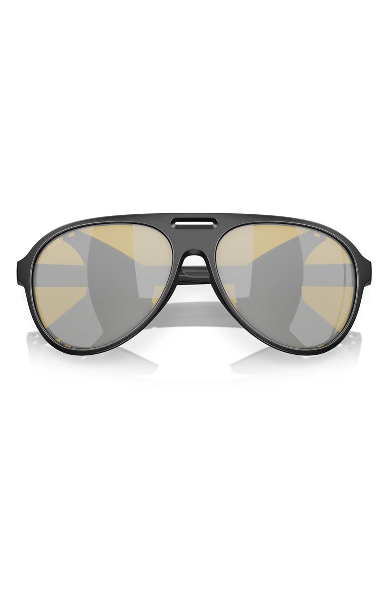 Costa Del Mar 59mm Polarized Pilot Sunglasses, Alternate, color, Black/ Sunrise Silver