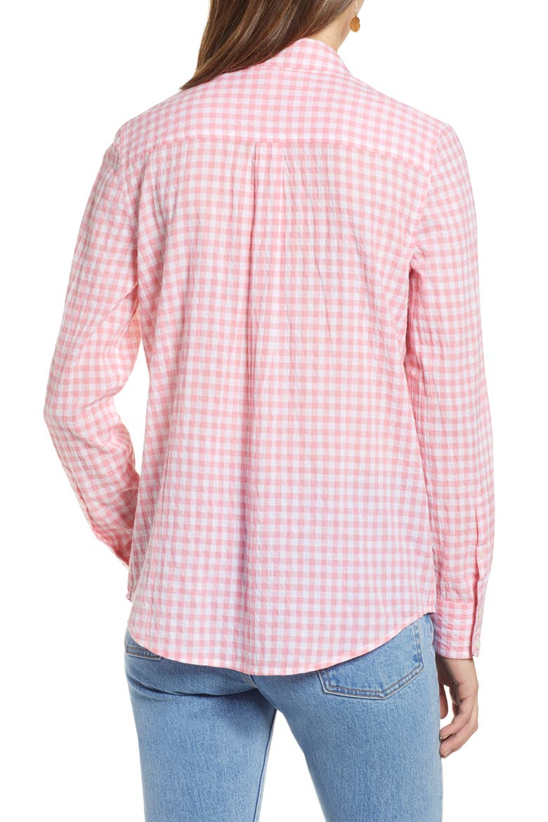 Classic Boyfriend Shirt, Alternate, color, PINK S- WHITE GINGHAM