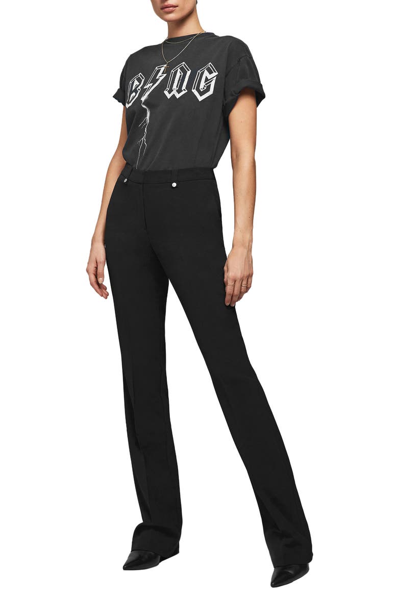 Flared Suit Pants, Alternate, color, BLACK