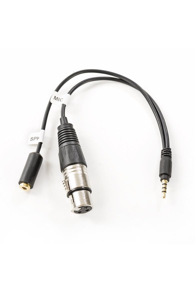 TCB2 XLR (Female) Microphone to TRRS (Male) Smartphone Adapter with Headphone Jack for iPhone & Android, Main, color, Black