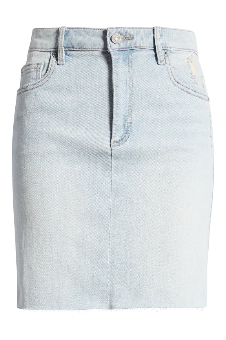 Denim Skirt, Alternate, color, LIGHT WASH