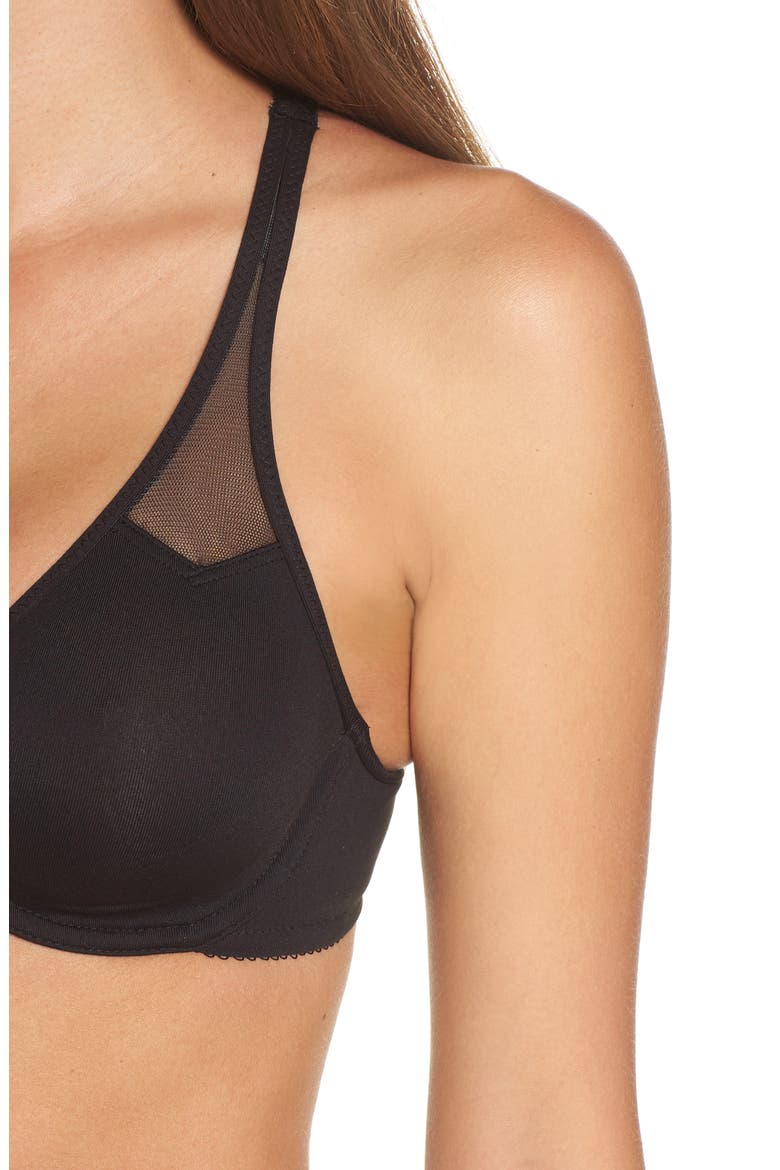 Body By Seamless Front Close Racerback Underwire Bra, Alternate, color, BLACK