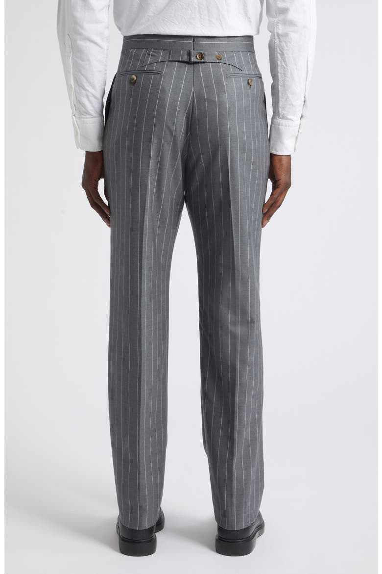Fit 1 Stripe Backstrap Wool Trousers, Alternate, color, MEDIUM GREY