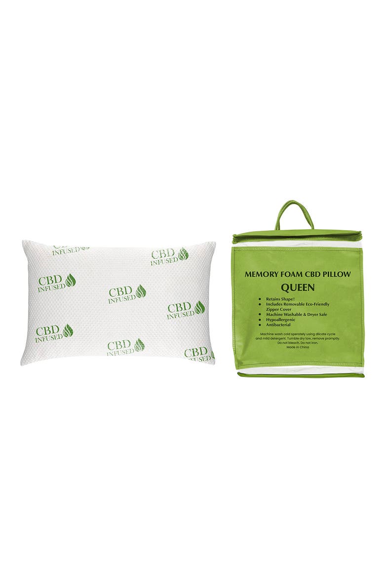 2-Pack Infused Memory Foam Pillows, Alternate, color, CBD