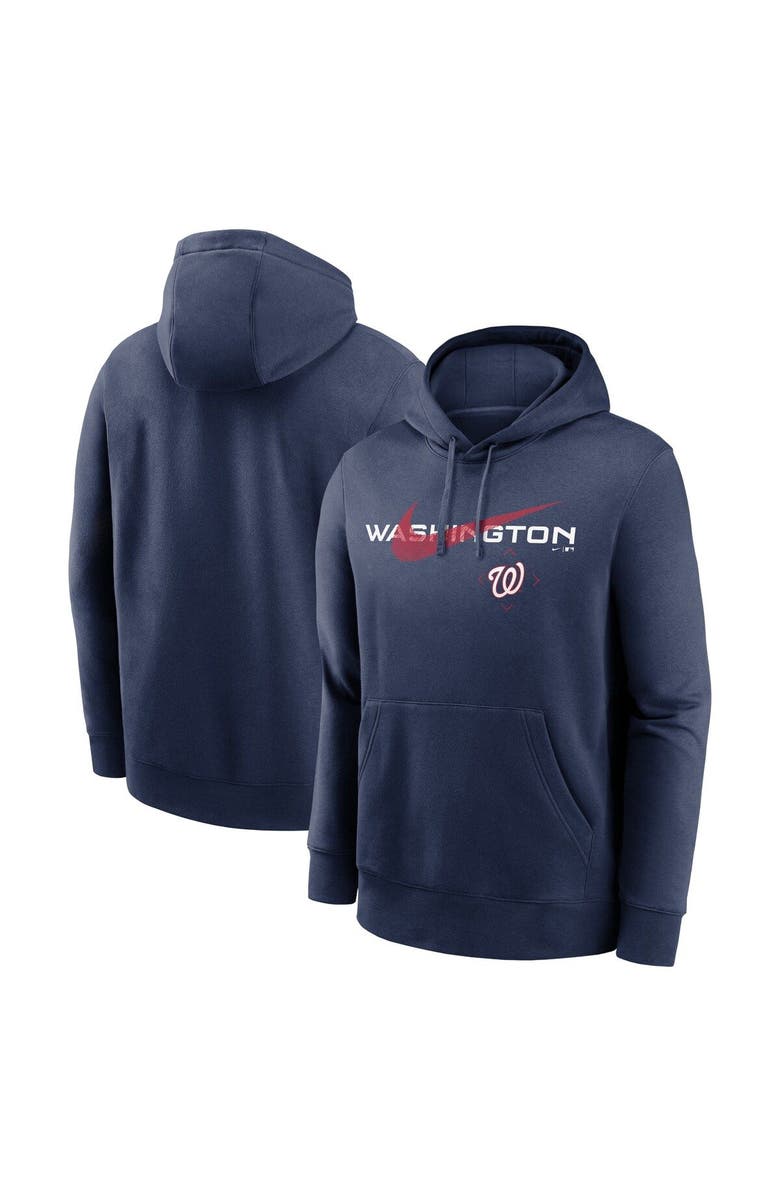 Nike Men's Nike Navy Washington Nationals Swoosh NeighborHOOD Pullover Hoodie, Main, color, Navy