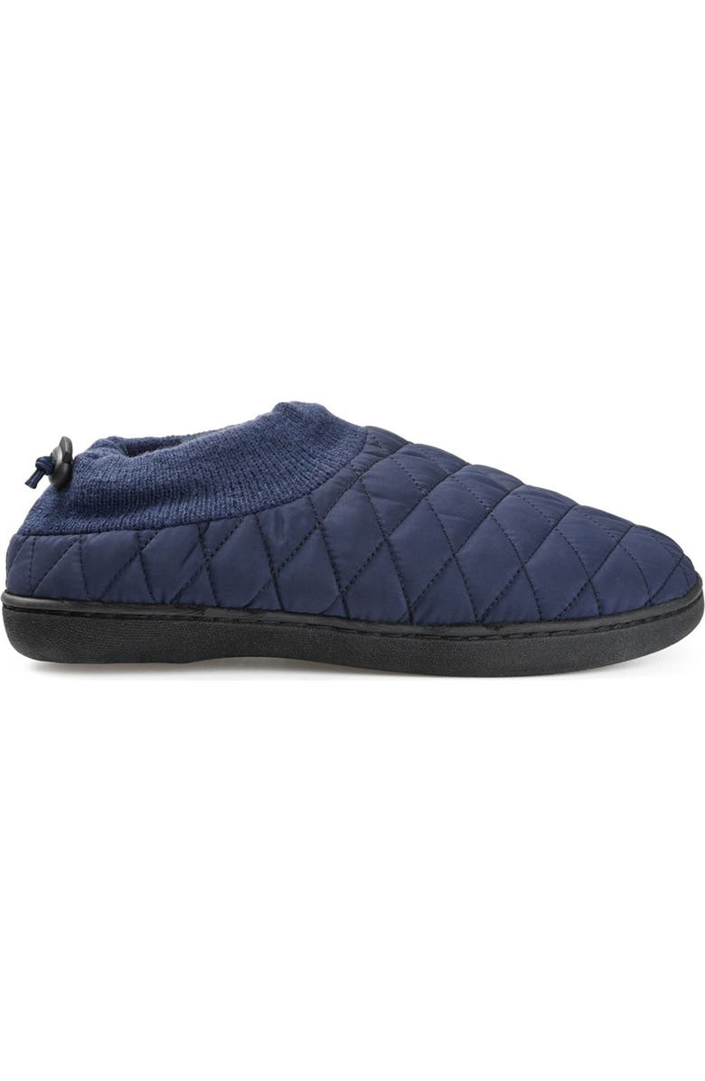 VANCE CO . Fargo Quilted Faux Fur Lined Slipper, Alternate, color, Blue