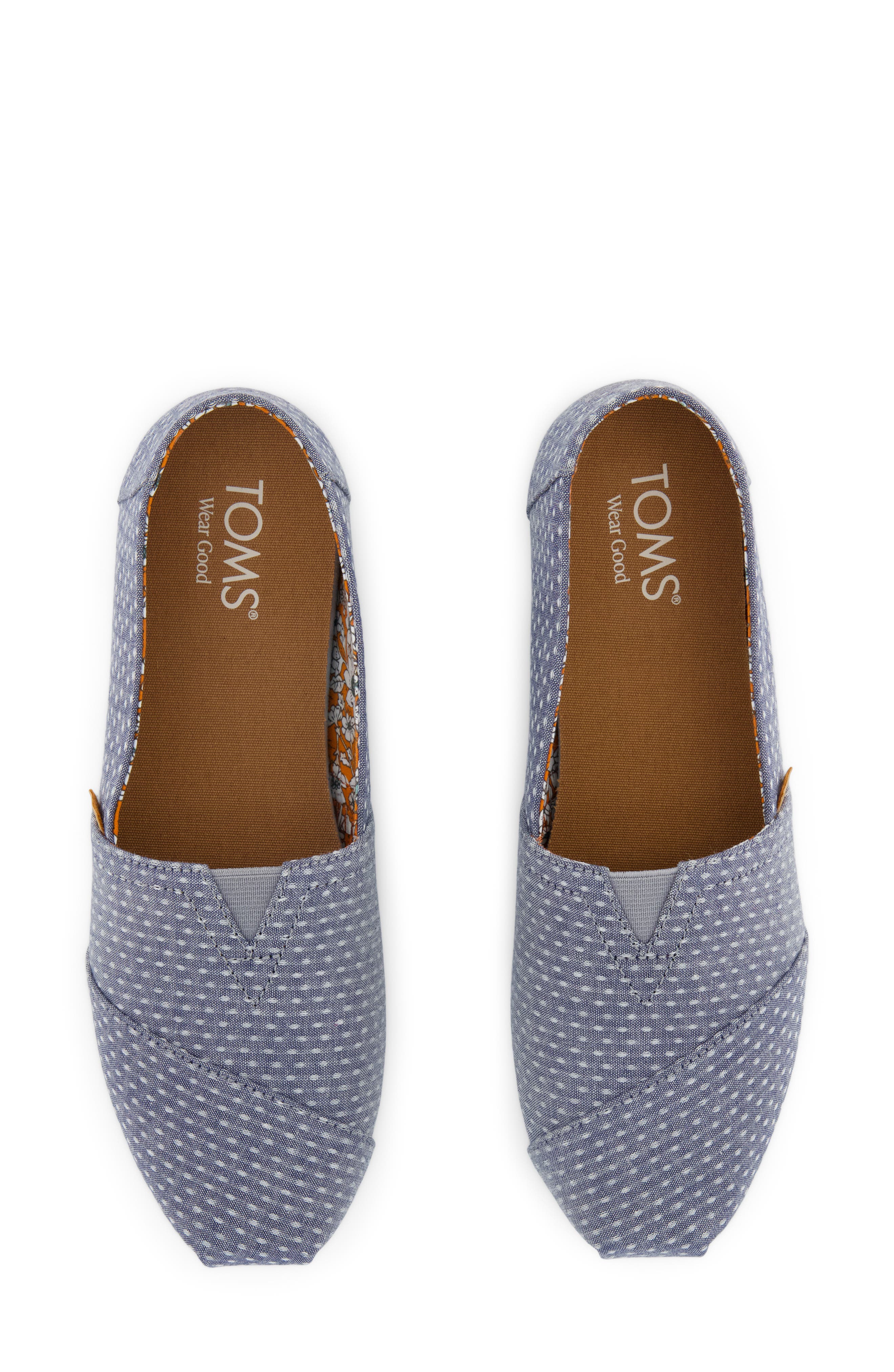 TOMS Classic Alpargata Slip-On, Alternate, color, Light/ Pastel Blue