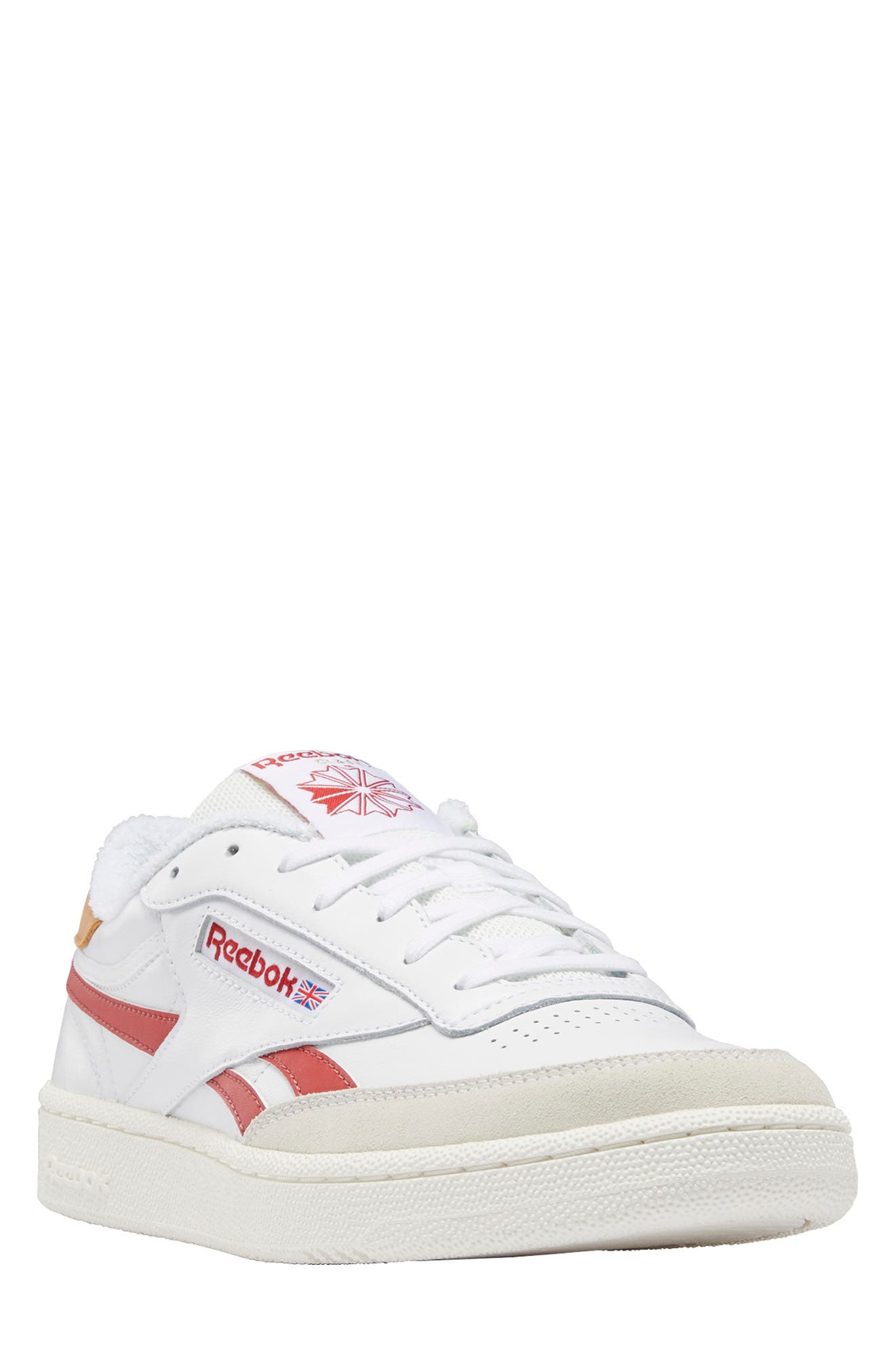 Club C Revenge Sneaker, Main, color, WHITE/ MARS RED/ CHALK