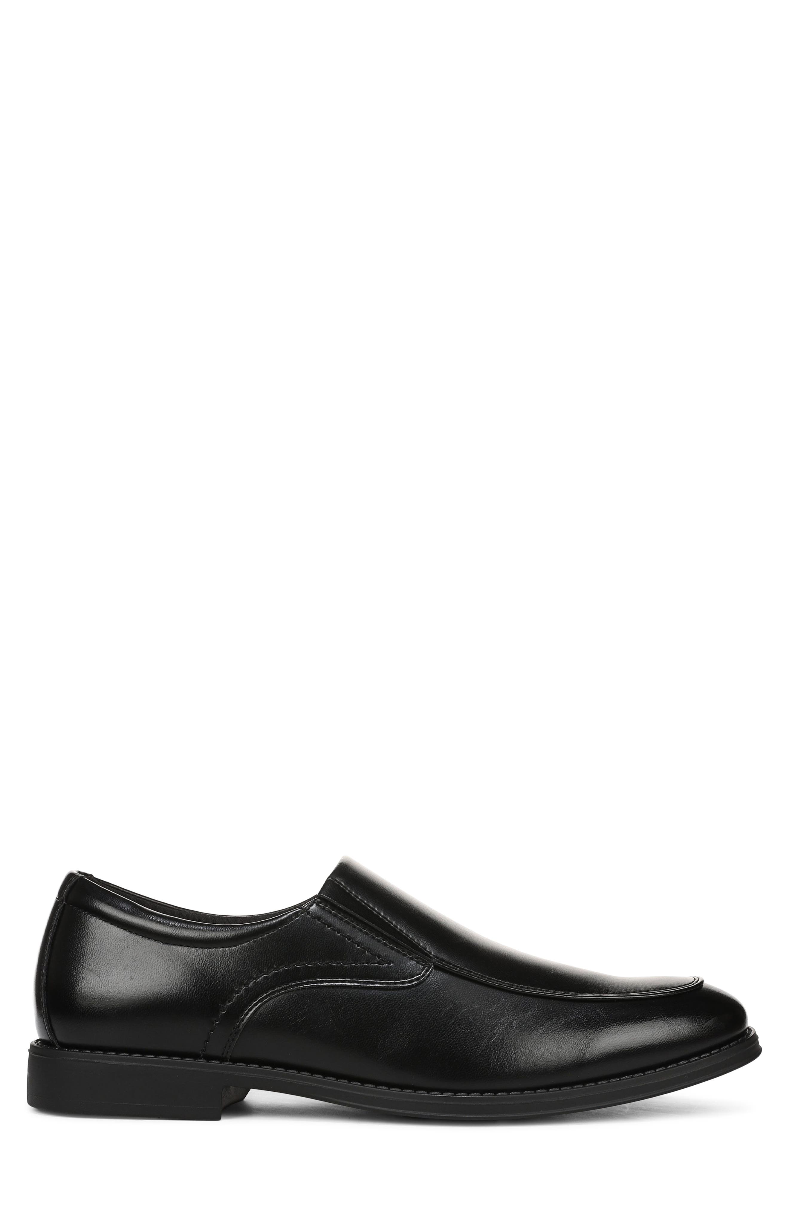 Stuart Faux Leather Slip On, Alternate, color, BLACK FAUX LEATHER