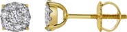 LuvMyJewelry Lab Grown Diamond Cluster Stud Earrings
