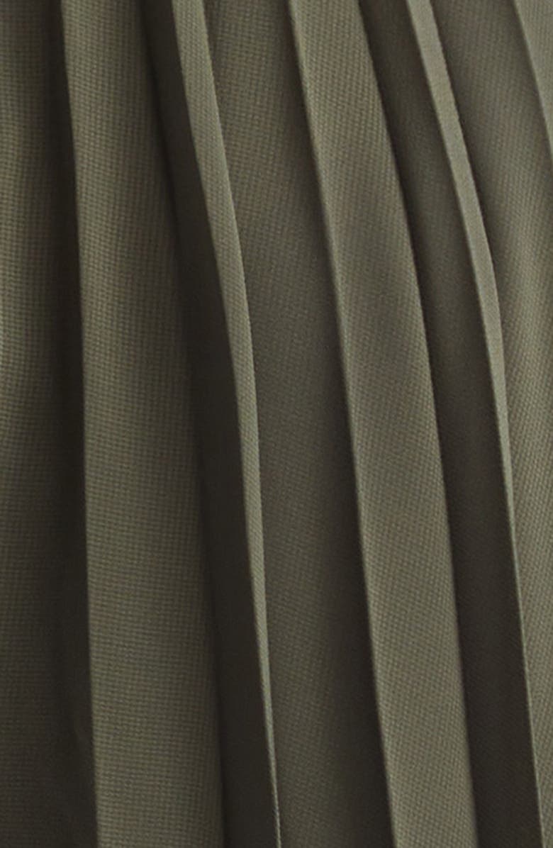 Jason Wu Collection Pleated Chiffon Midi Dress, Alternate, color, Hunter Green