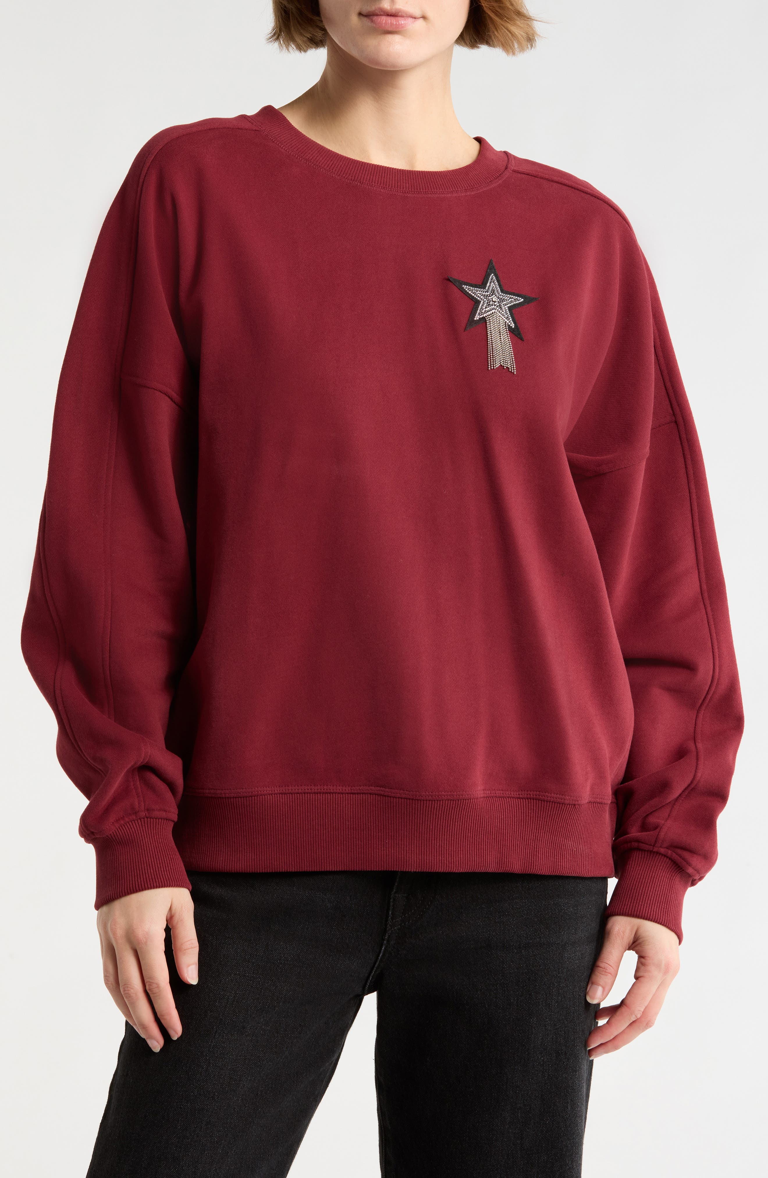 BOSS Orange Star Logo Embroidered Sweatshirt