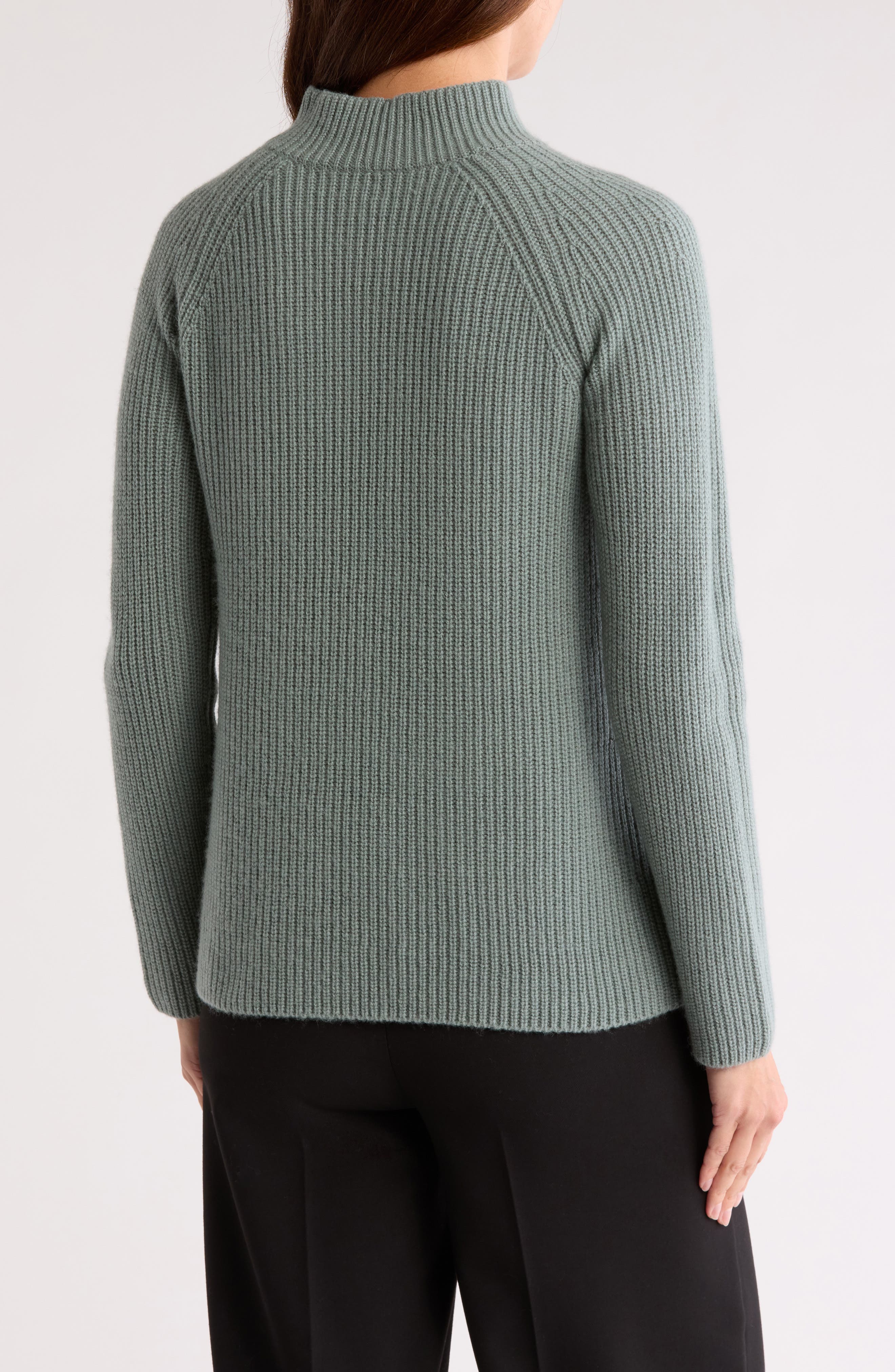Ribbed Mock Neck Pullover - image 2
