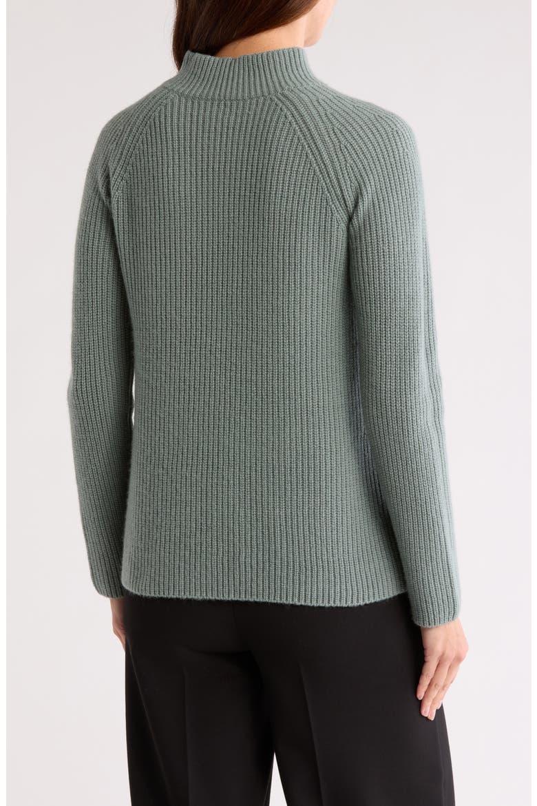 Ribbed Mock Neck Pullover, Alternate, color, ICE GREEN