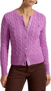 Polo Ralph Lauren Cable Stitch Cotton Crewneck Cardigan