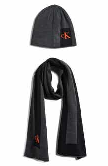 Calvin Klein Monogram Beanie & Scarf Set