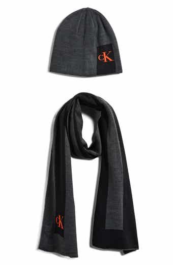 Calvin Klein Monogram Beanie & Scarf Set