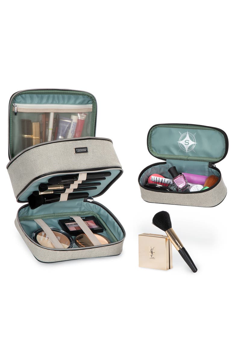 Stephanie Johnson Tropea Onyx Jenny Train Cosmetics Case, Alternate, color, Black