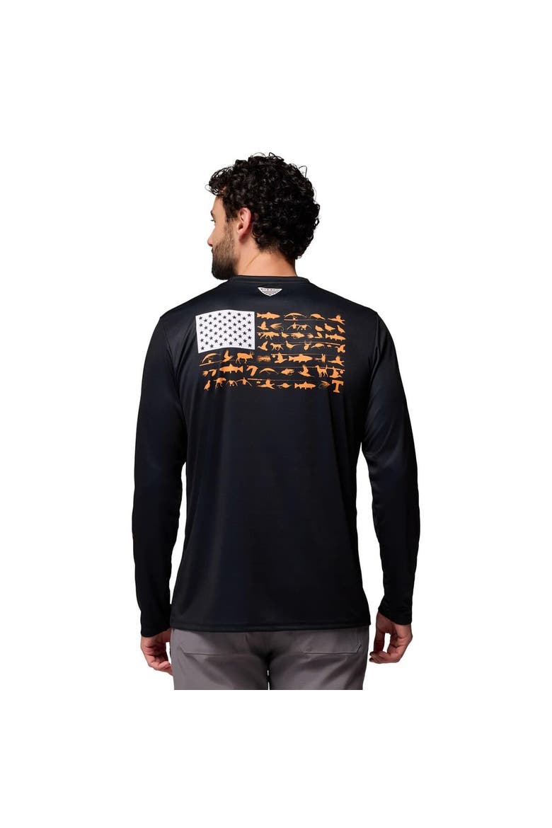 Men's Columbia  Black Tennessee Volunteers PHG Terminal Shot 3-Hit Long Sleeve T-Shirt, Alternate, color, Black