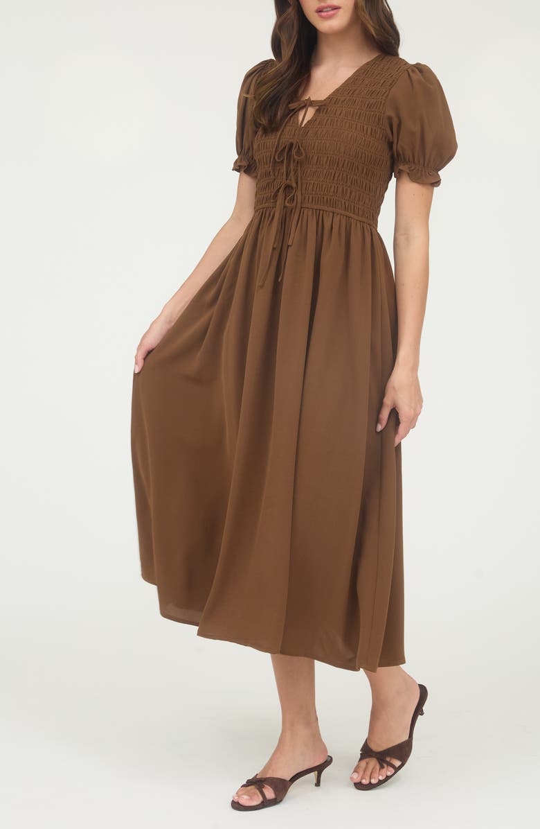 Puff Sleeve Maxi Dress