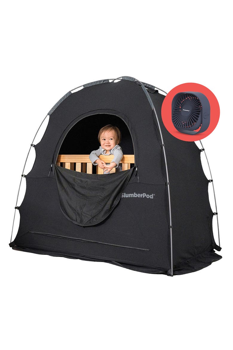 Blackout Sleep Tent & Portable Fan Set, Alternate, color, BLACK