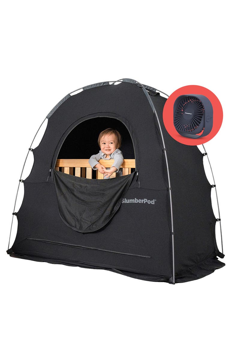 SlumberPod Blackout Sleep Tent & Portable Fan Set, Alternate, color, Black