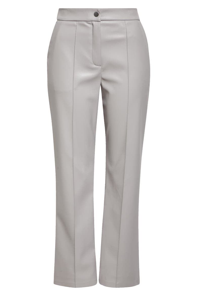 Sport Faux Leather Ankle Pants, Alternate, color, LIGHT GREY