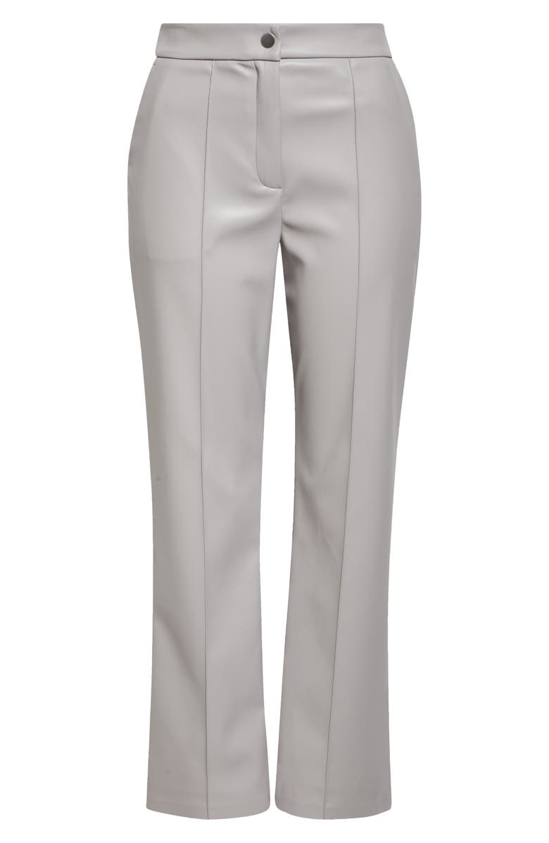 MM by Max Mara Sport Faux Leather Ankle Pants, Alternate, color, Light Grey