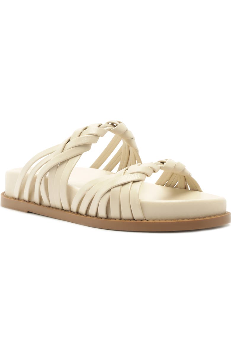 Schutz Tara Sporty Braided Sandal, Main, color, Sugar White