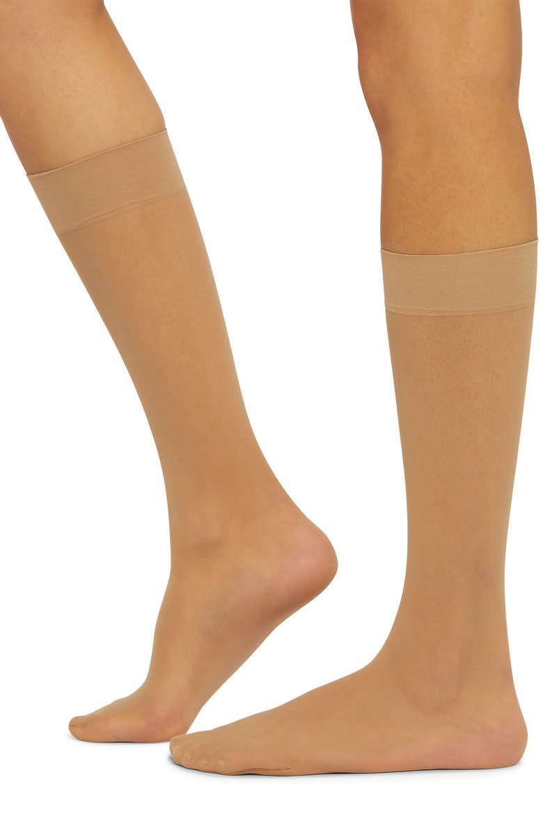 Wolford Knee High Stay-Up Stockings, Main, color, 