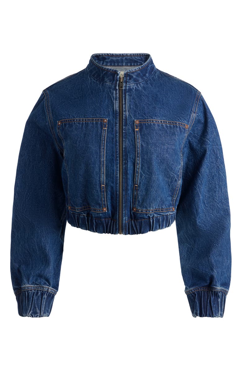 Alice + Olivia Mateo Denim Carpenter Jacket, Alternate, color, 