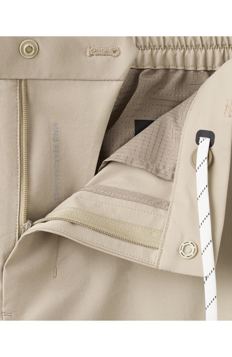 MANGO Slim Fit Comfort Stretch Water Repellent Cargo Pants, Alternate, color, Beige