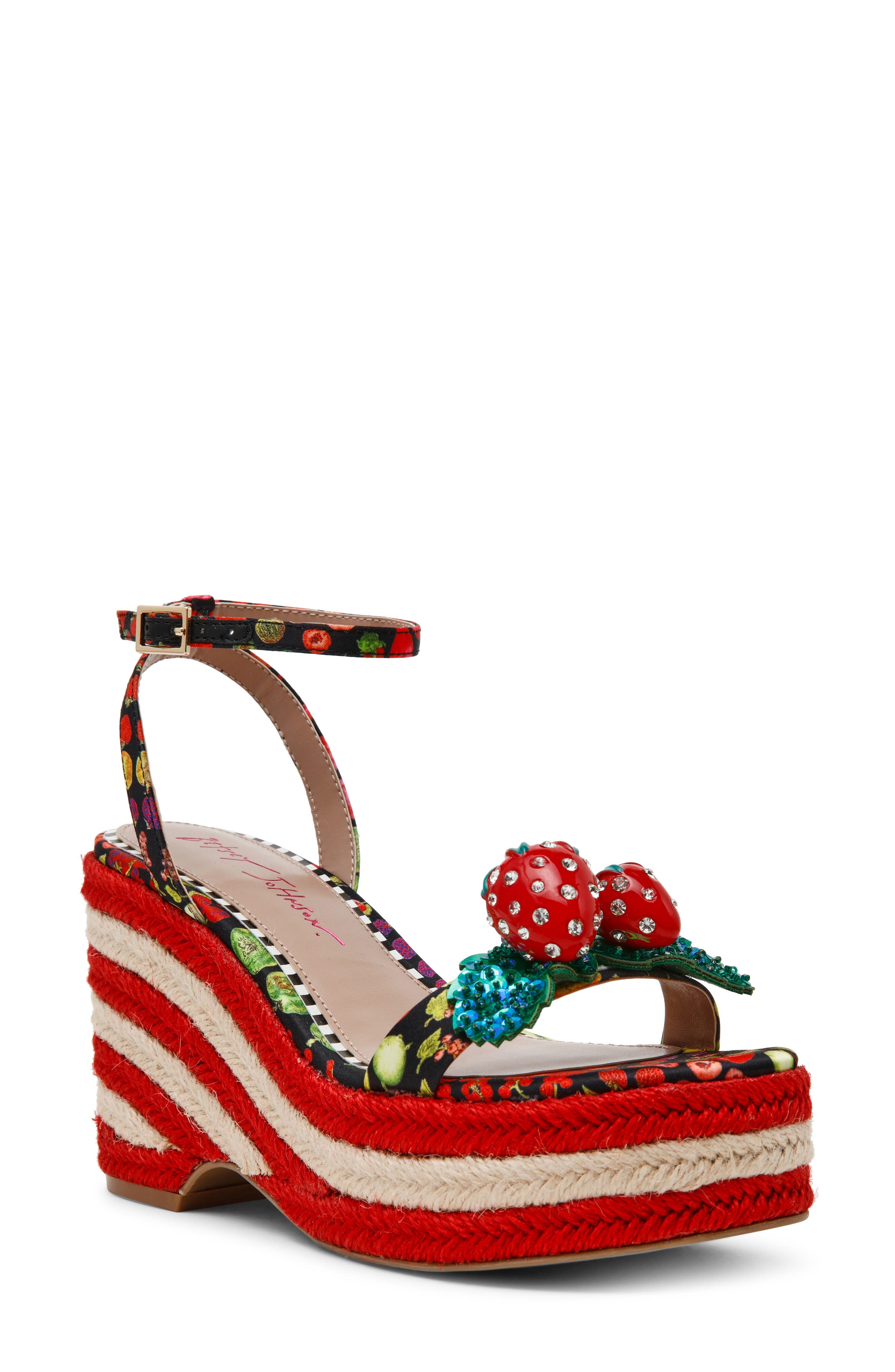 Betsey Johnson Bobbie Platform Wedge Sandal, Main, color, 