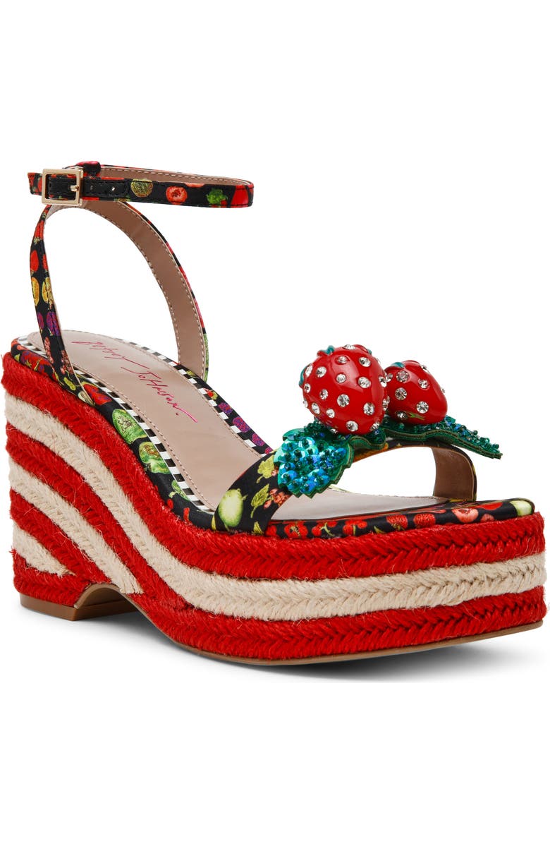 Betsey Johnson Bobbie Platform Wedge Sandal, Main, color,