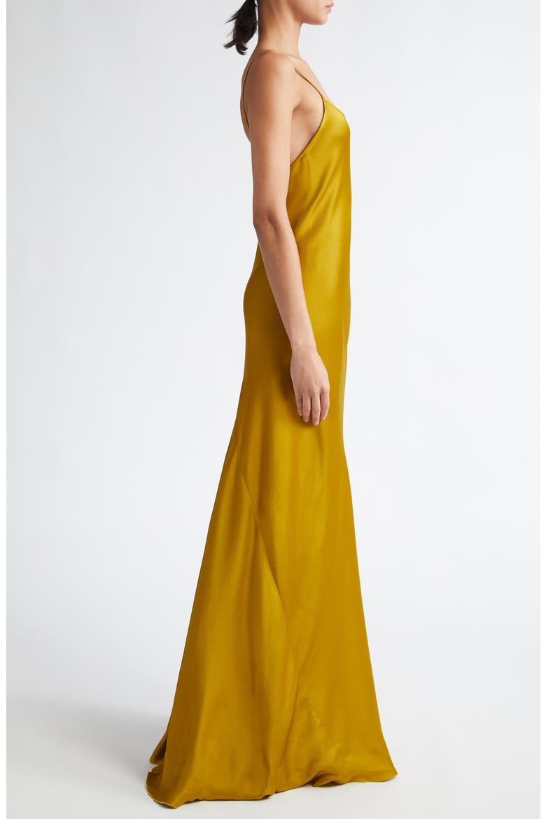 Satin Camisole Gown, Alternate, color, HARVEST GOLD