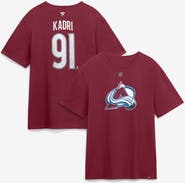 FANATICS Men's Fanatics Nazem Kadri Burgundy Colorado Avalanche Authentic Stack Name & Number T-Shirt