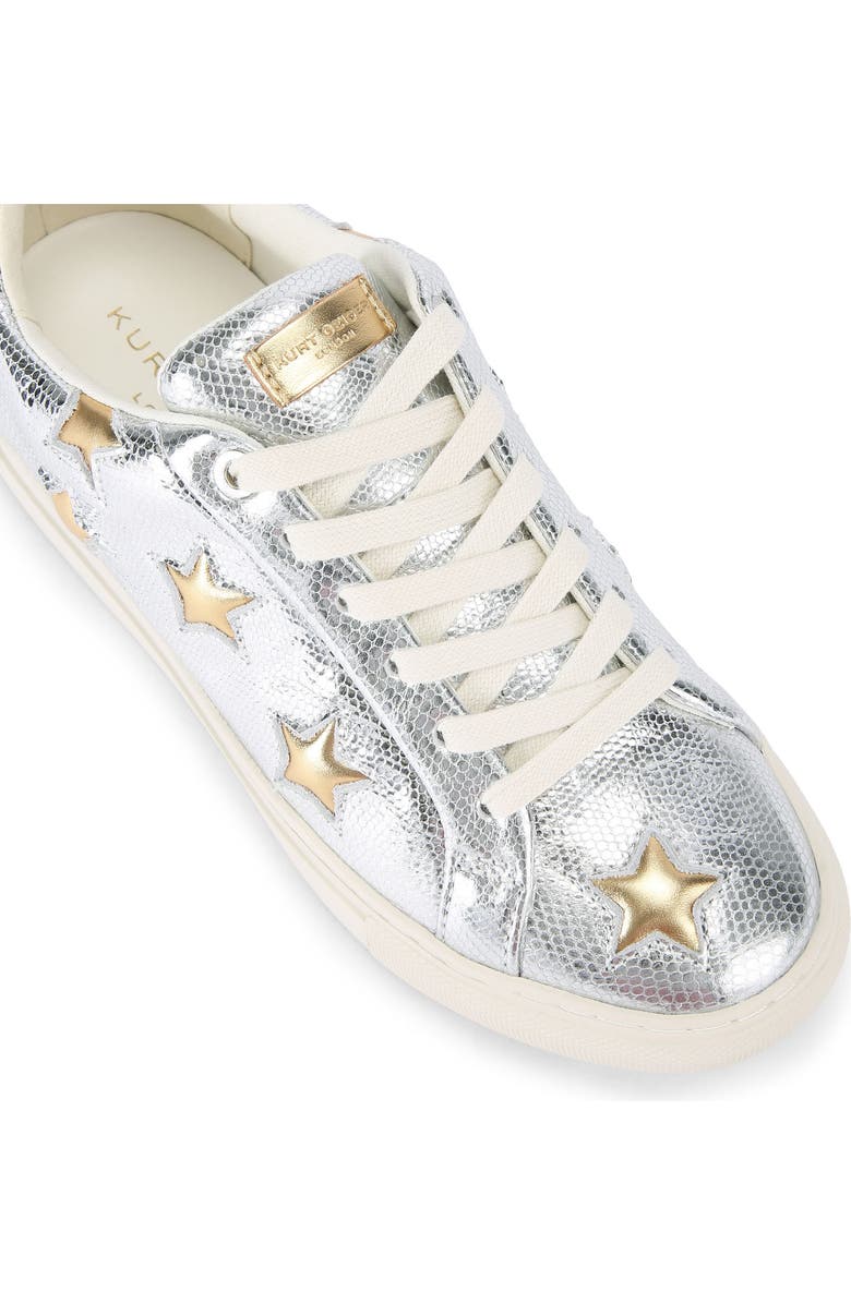 Kurt Geiger London Lane Star Snakeskin Embossed Sneaker, Alternate, color, Silver