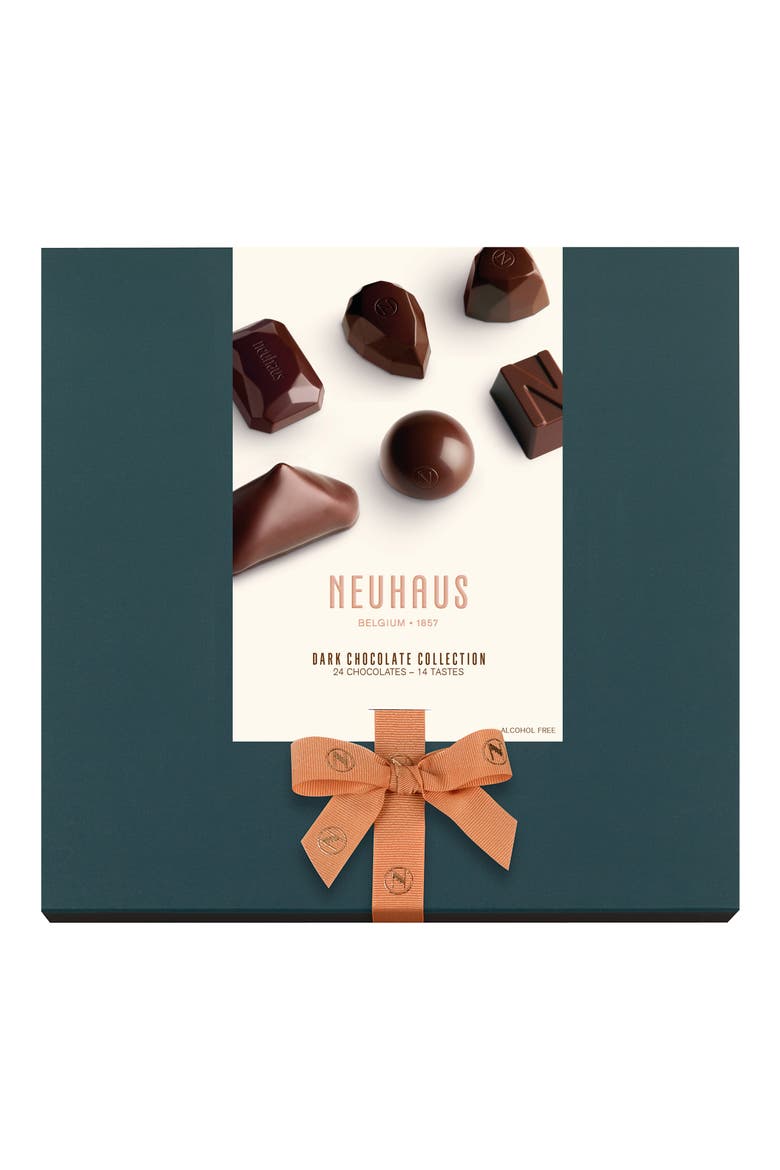 Dark Chocolate Collection 24-Piece Gift Box, Main, color, BLUE