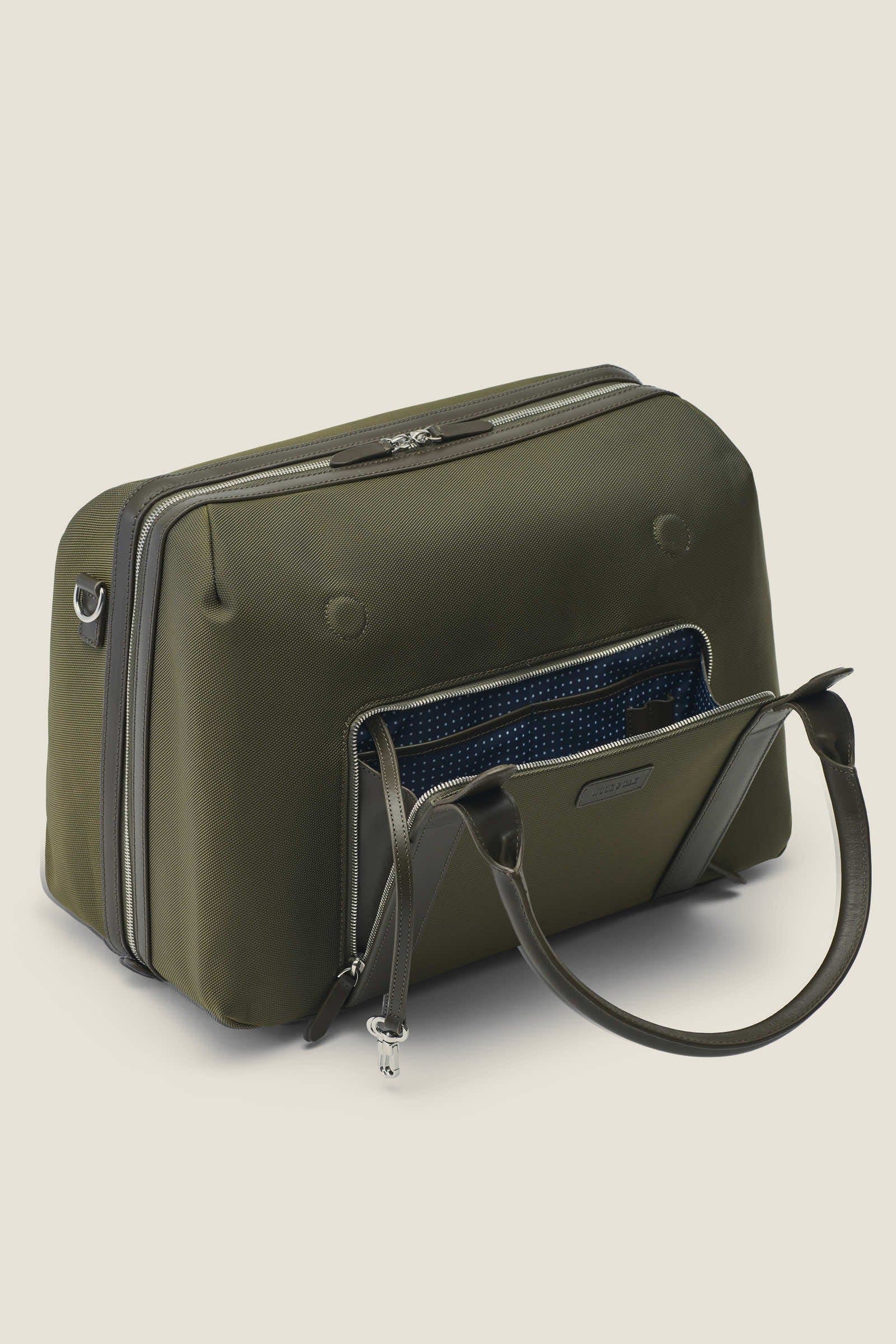 Duffle Suitcase Convertible Underseat Nylon Weekender, Alternate, color, Olive Nylon